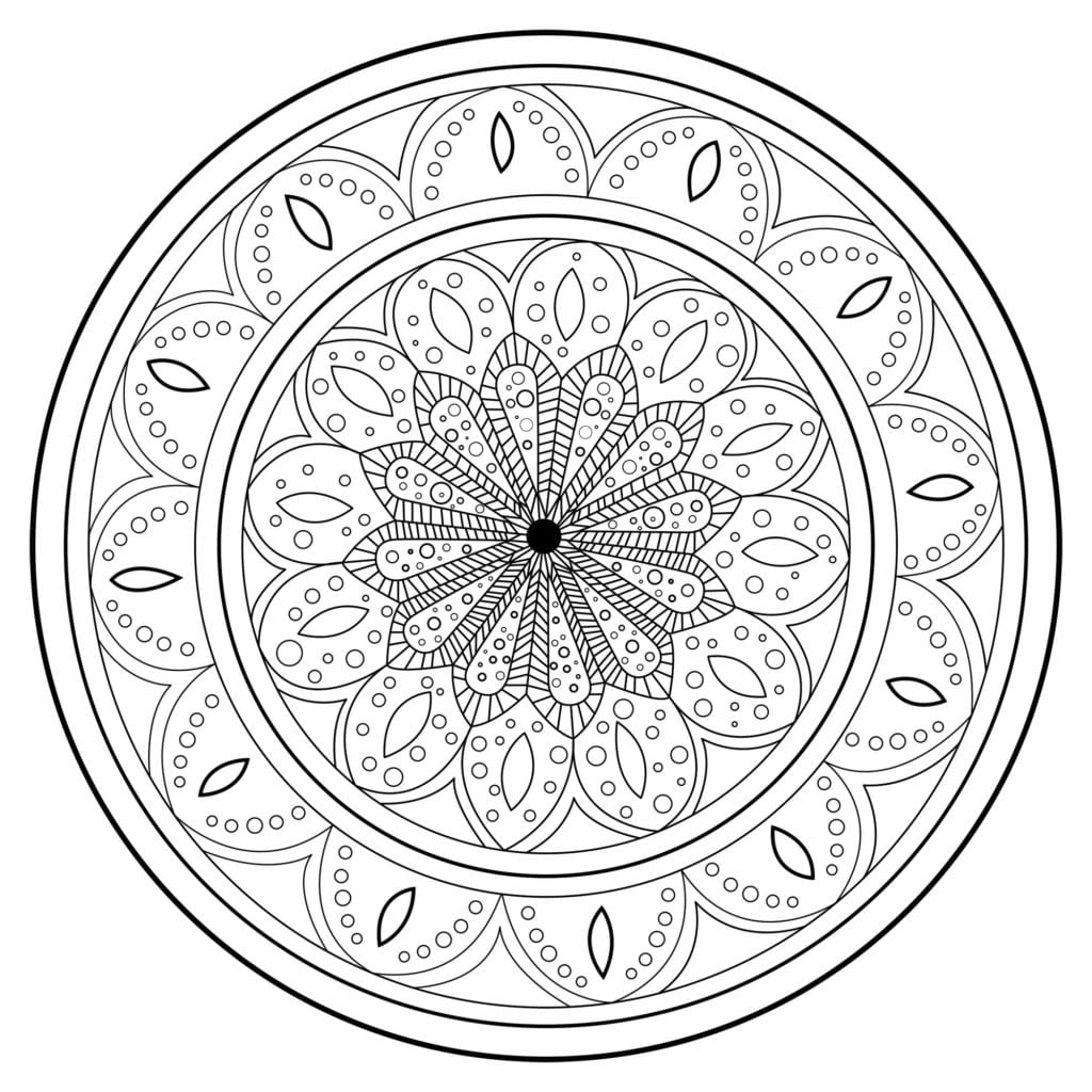 Mandala coloring pages for adults kids