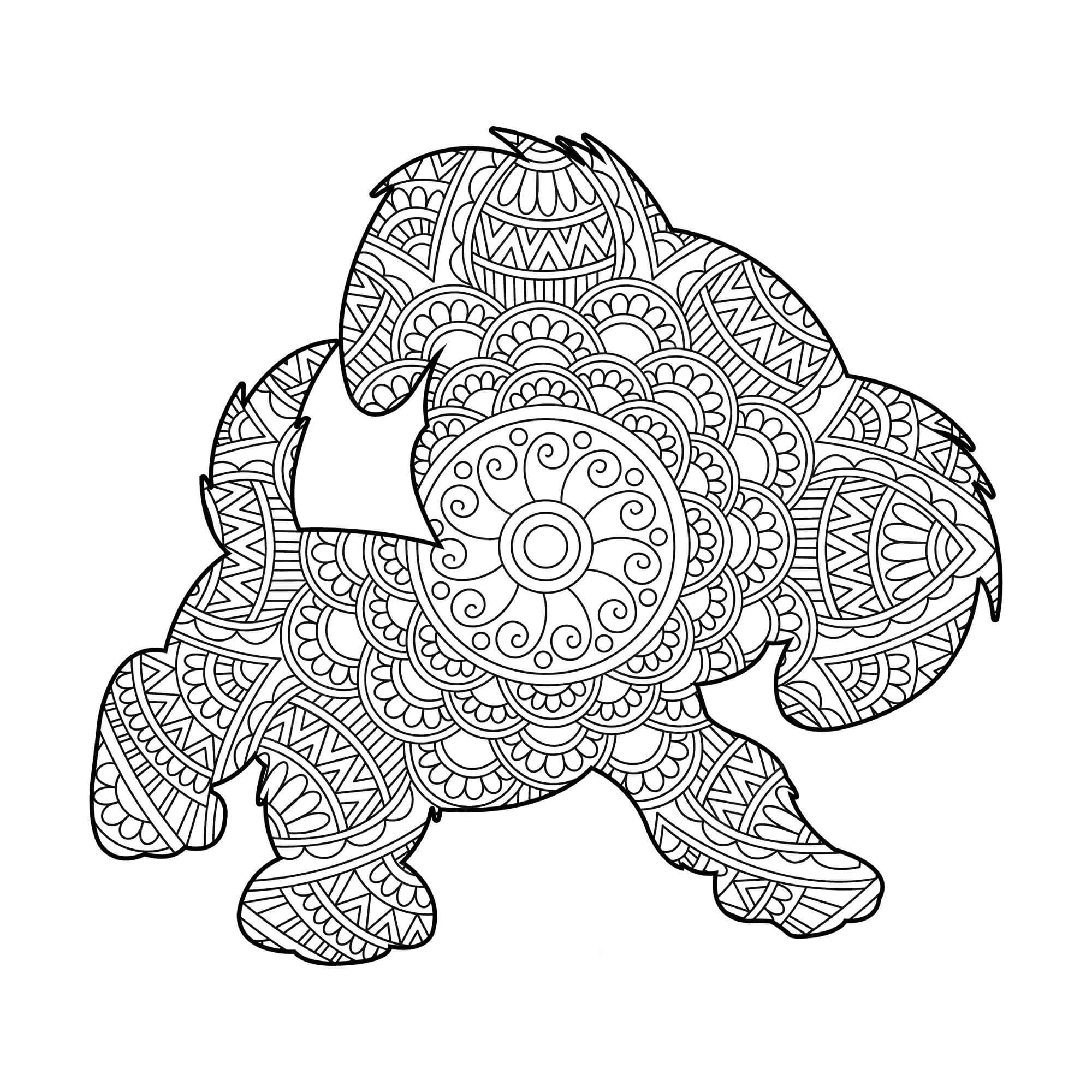 Normal dog mandala coloring page