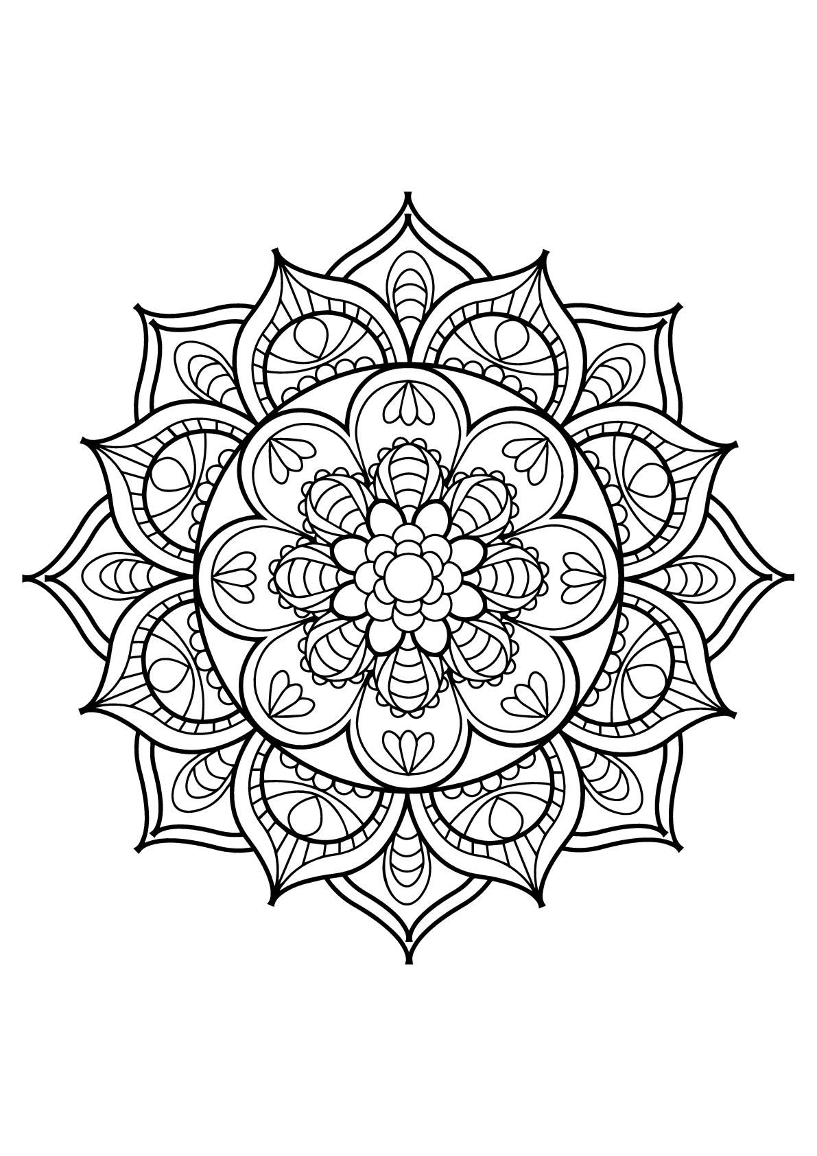 Mandala from free coloring books for adults