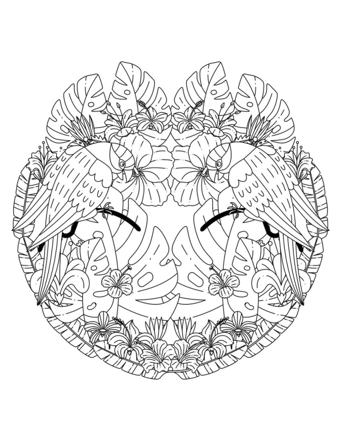 Give printable jungle mandalas adult coloring pages by coloringlife