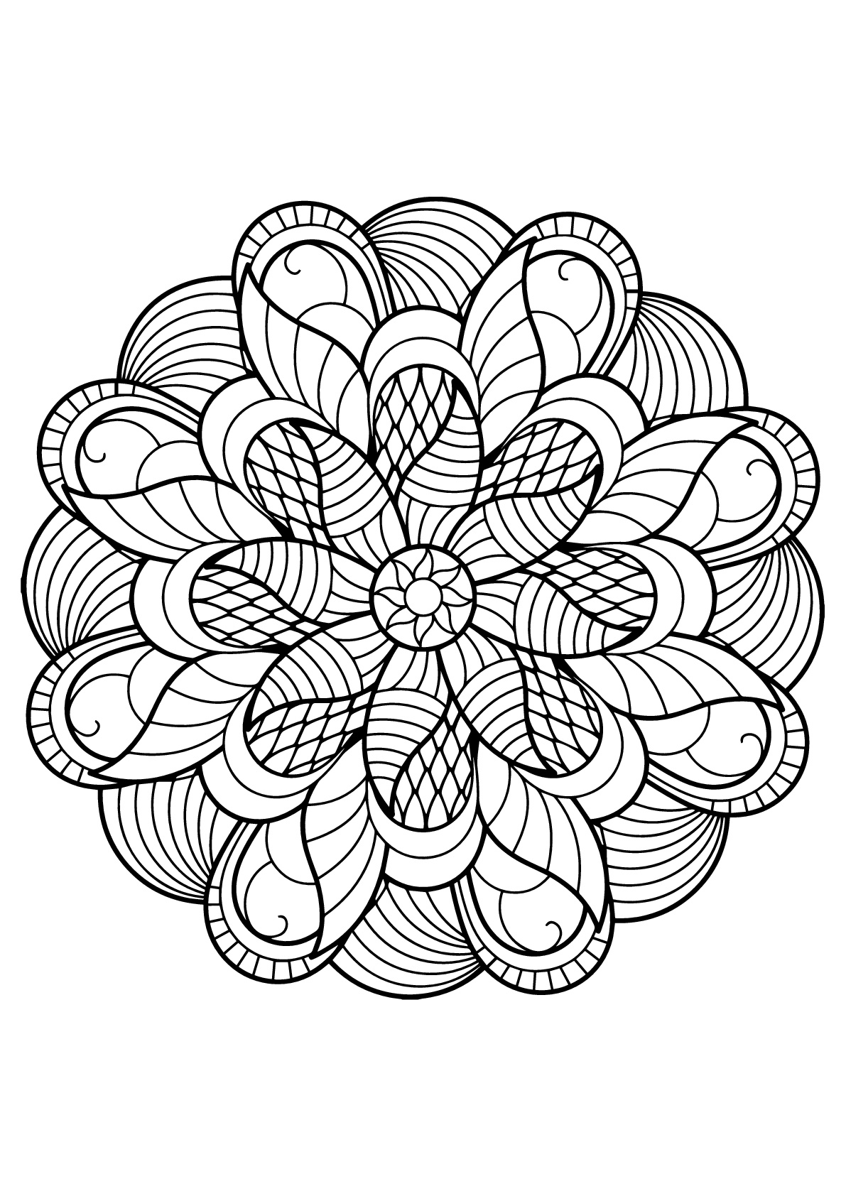Mandala from free coloring books for adults