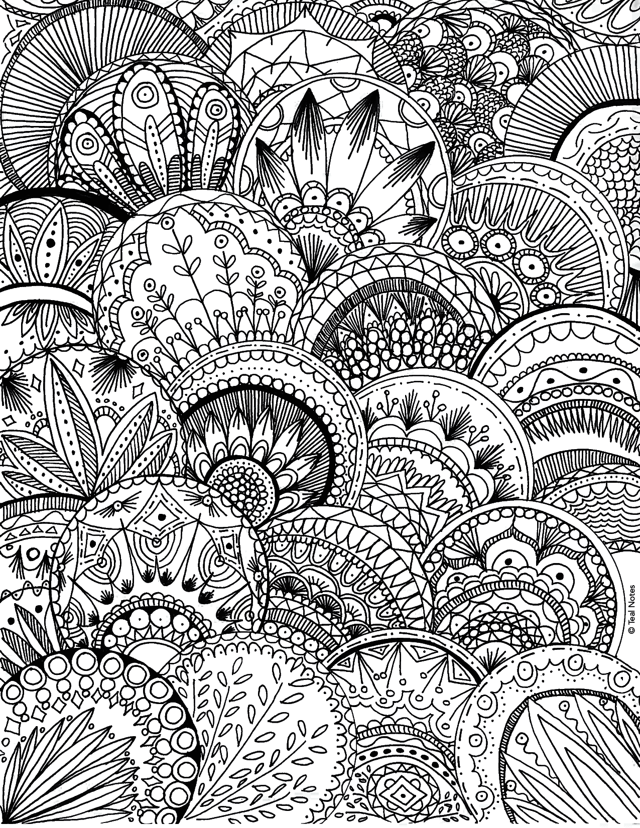 Free adult coloring page
