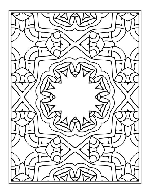Premium vector happy easter black and white mandala flower coloring book for adults