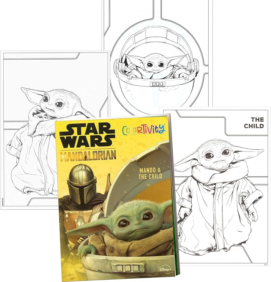 Disney studios star wars mandalorian coloring book set