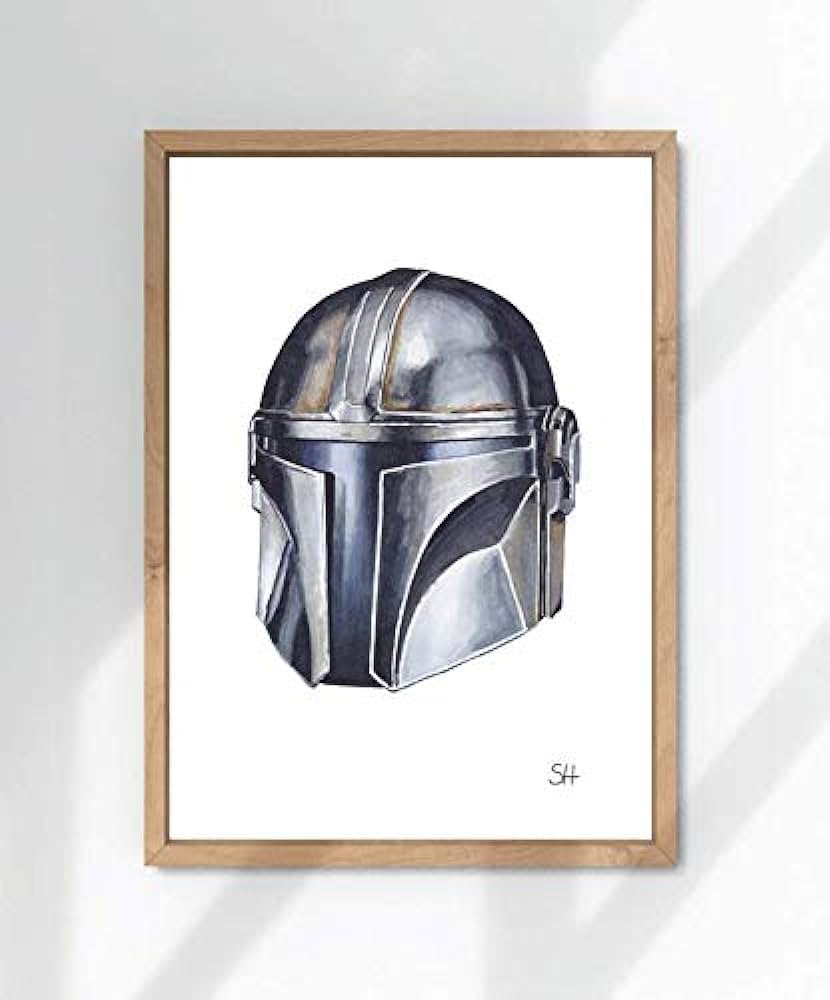 Mandalorian helmet drawing