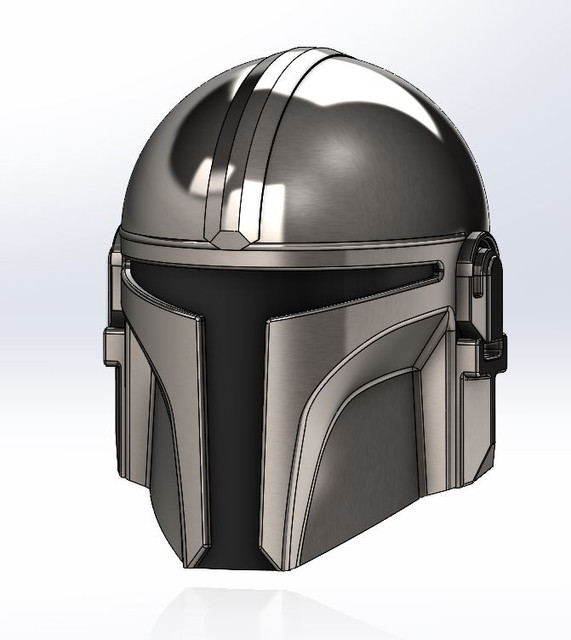 Mandalorian helmet d cad model library