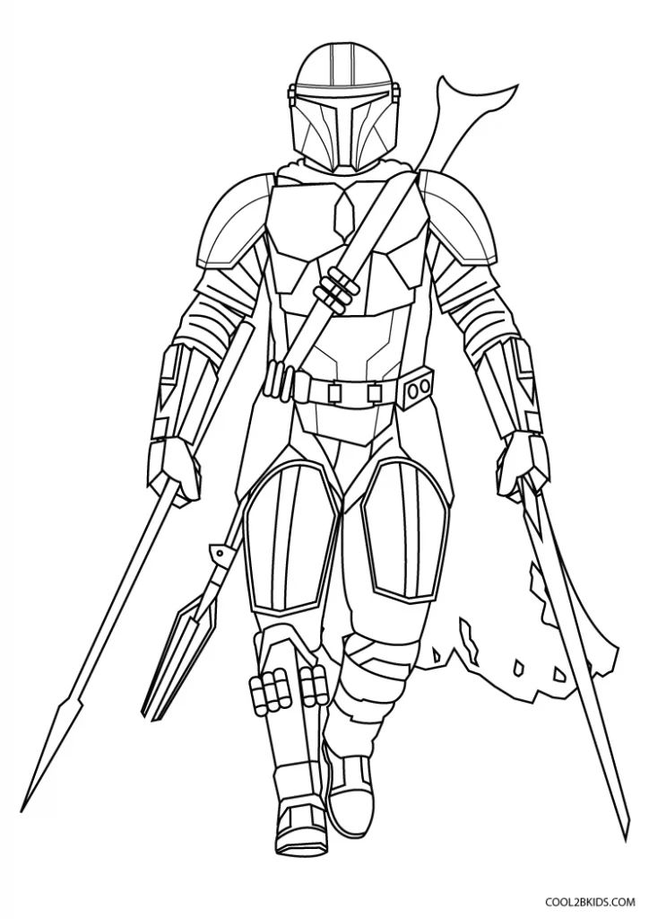 Free printable mandalorian coloring pag for kids in star wars printabl star wars drawings mandalorian