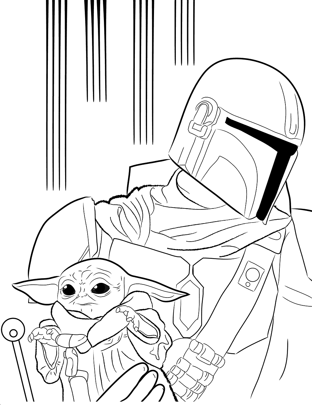 Mandalorian coloring pages printable for free download