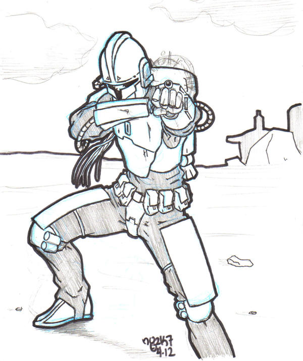 Mandalorian warrior star wars by alexander on