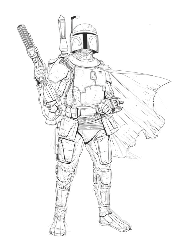 Mandalorian coloring pages printable for free download