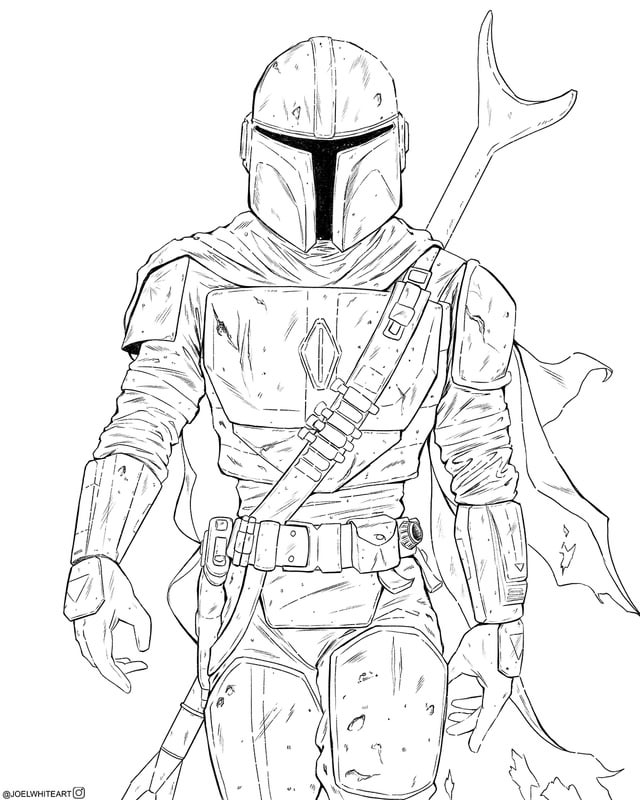 Just started season and had to draw mando again oc rthemandaloriantv