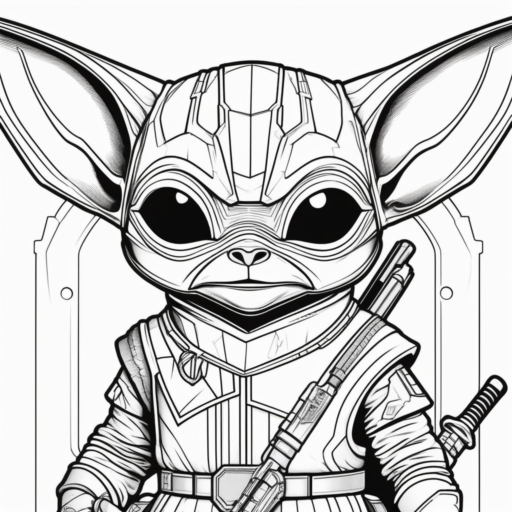 Baby yoda the child with his big eyes and cute expression mando the mandalorian in his iconic armor sticker style