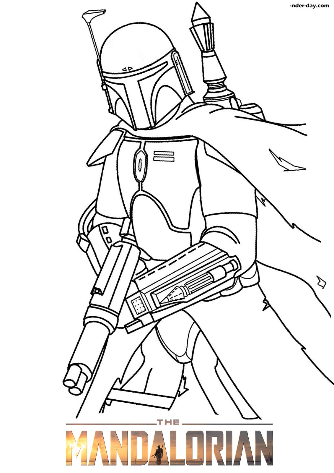 Mandalorian coloring pages download and print for free