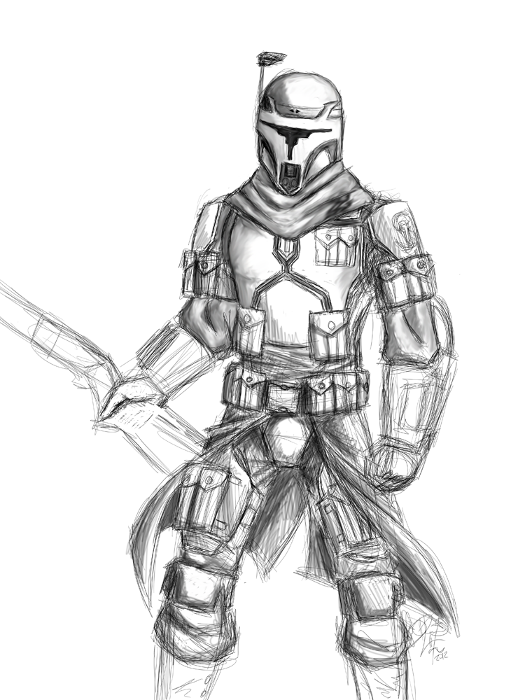 Desert mando wip by daeouse on