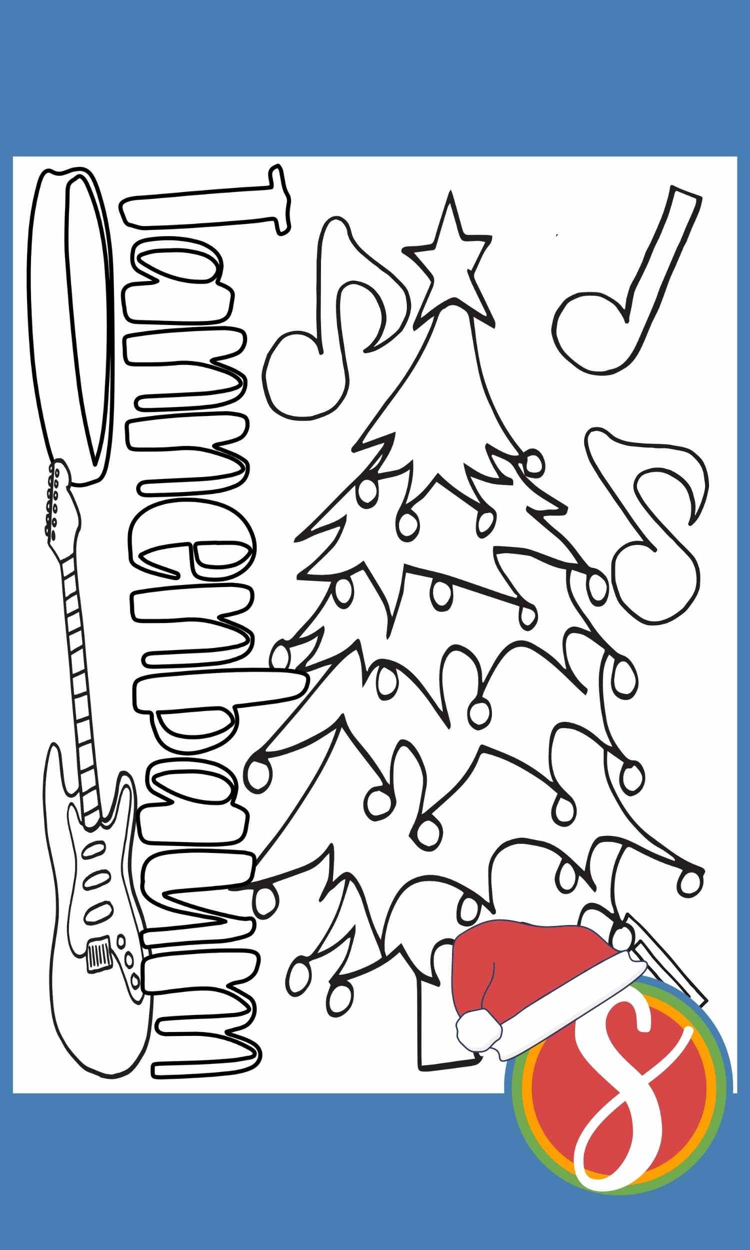 Free song lyrics christmas coloring pages â stevie doodles