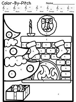Christmas music activity color