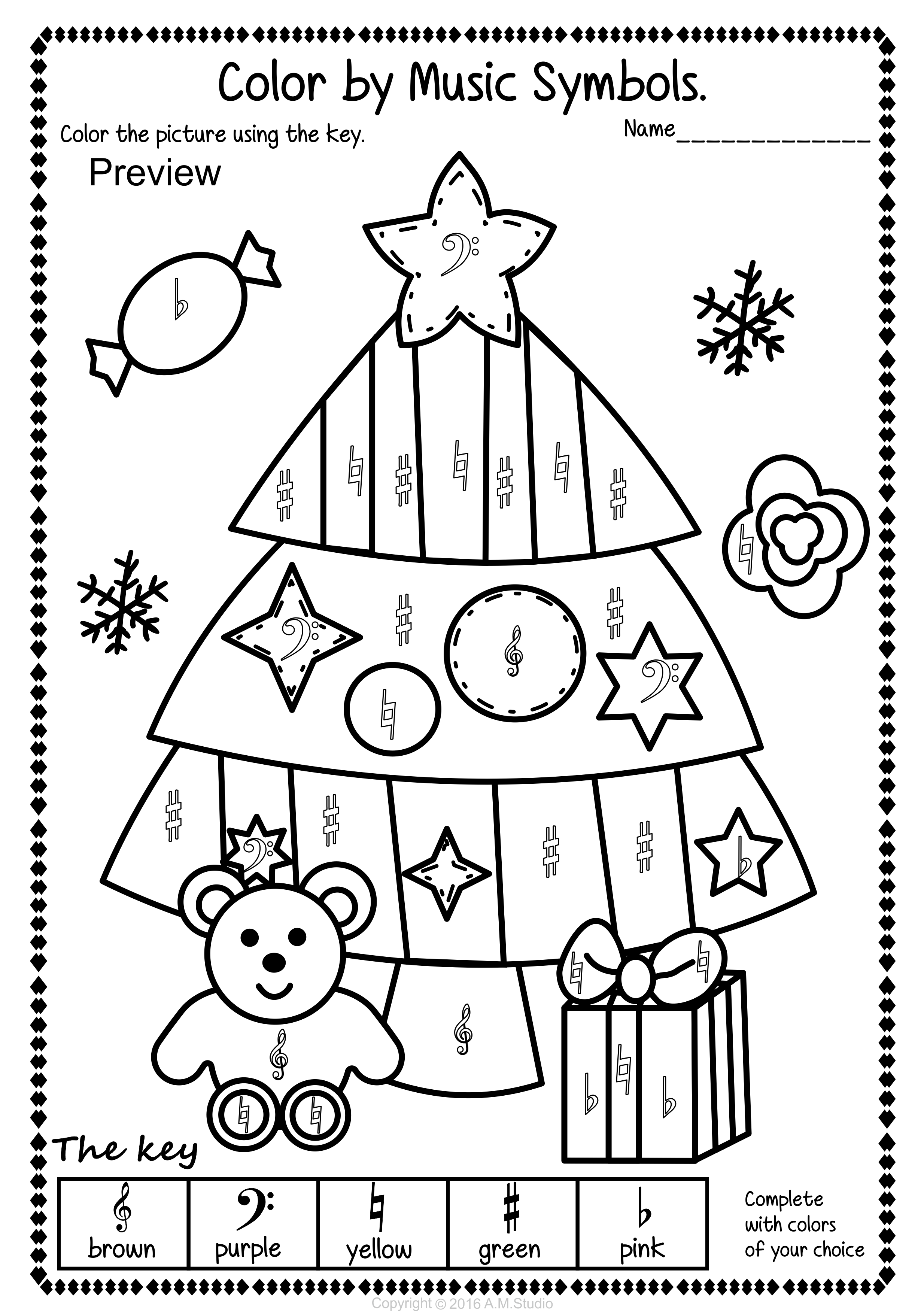 Christmas music coloring sheets pack color by notes rests symbols dynamics christmas music activities christmas music coloring music coloring sheets