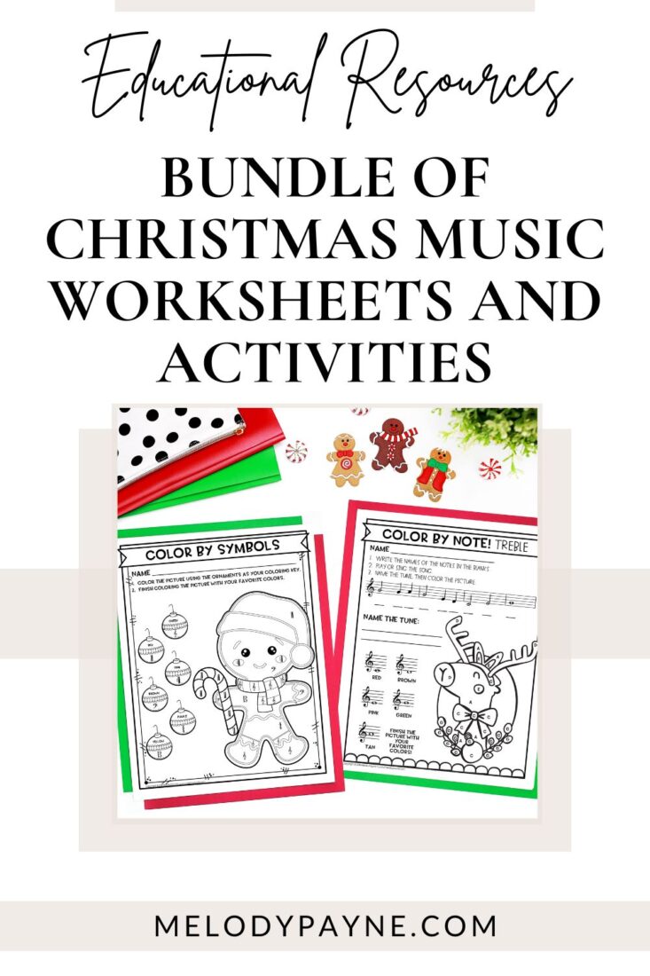 Bundle of awesome christmas music worksheets and activities