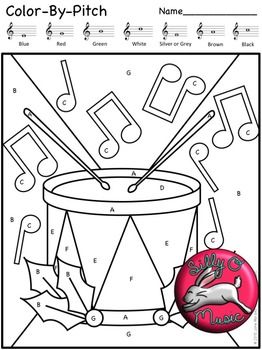 Christmas music activity color