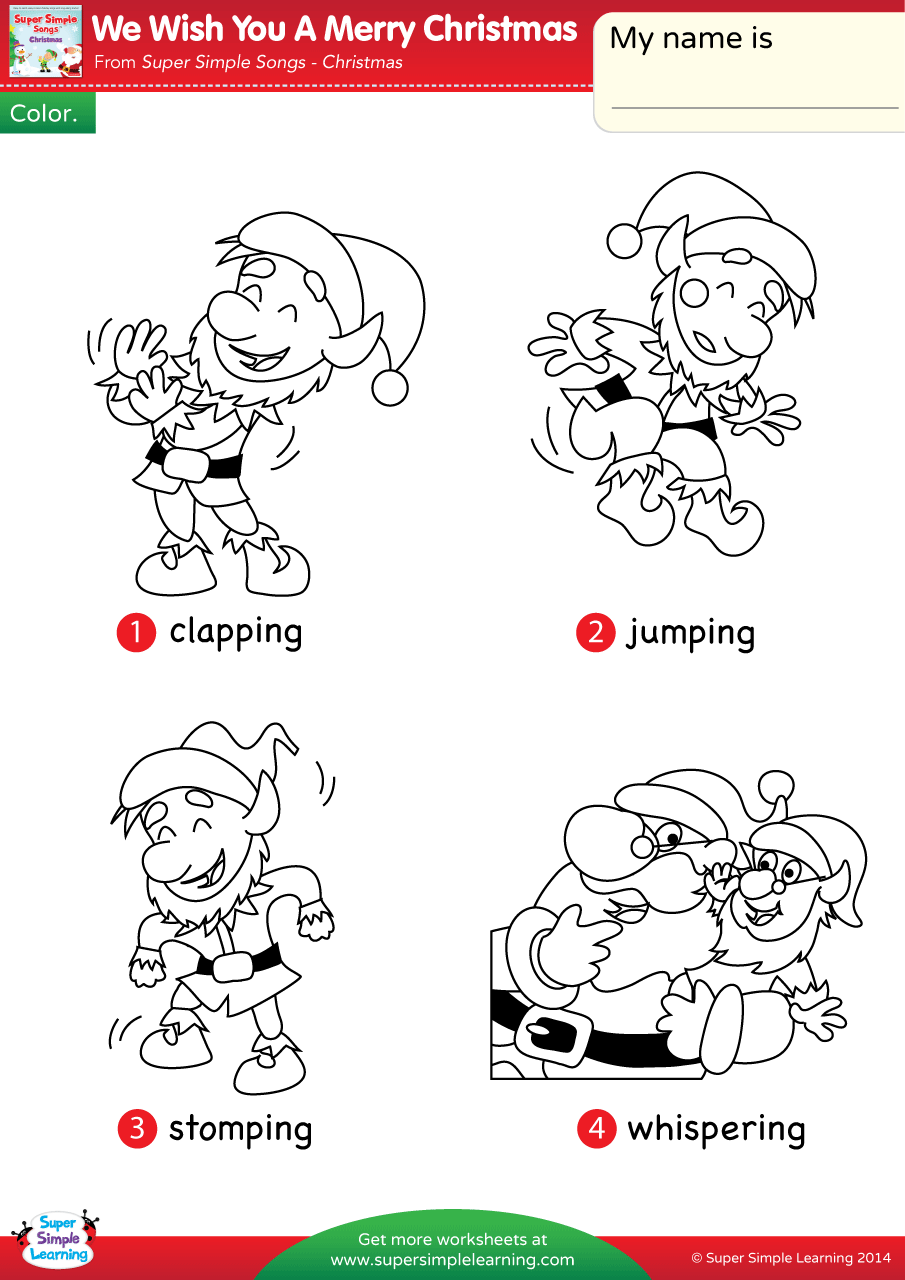 We wish you a merry christmas worksheet