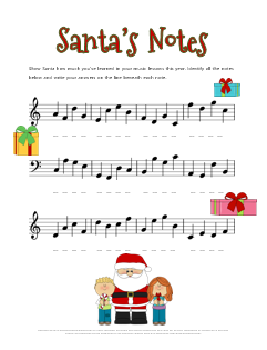 Christmas music theory worksheets