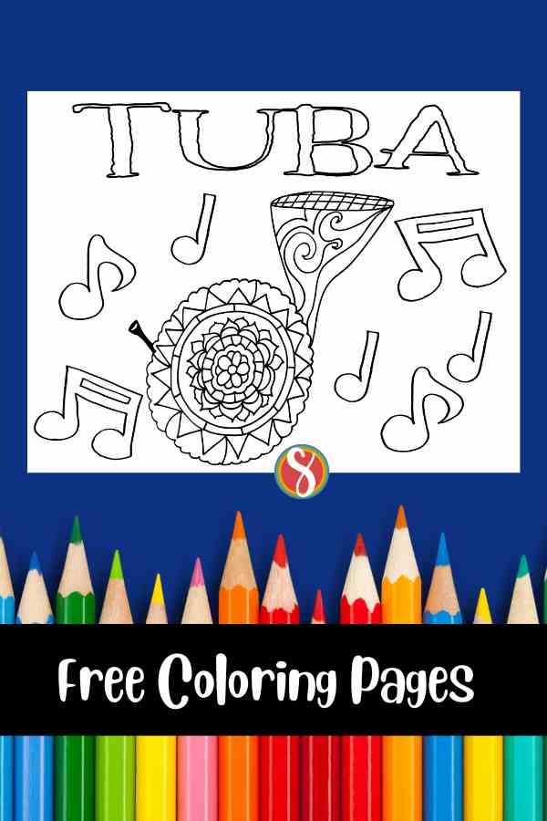 Free music coloring pages â stevie doodles