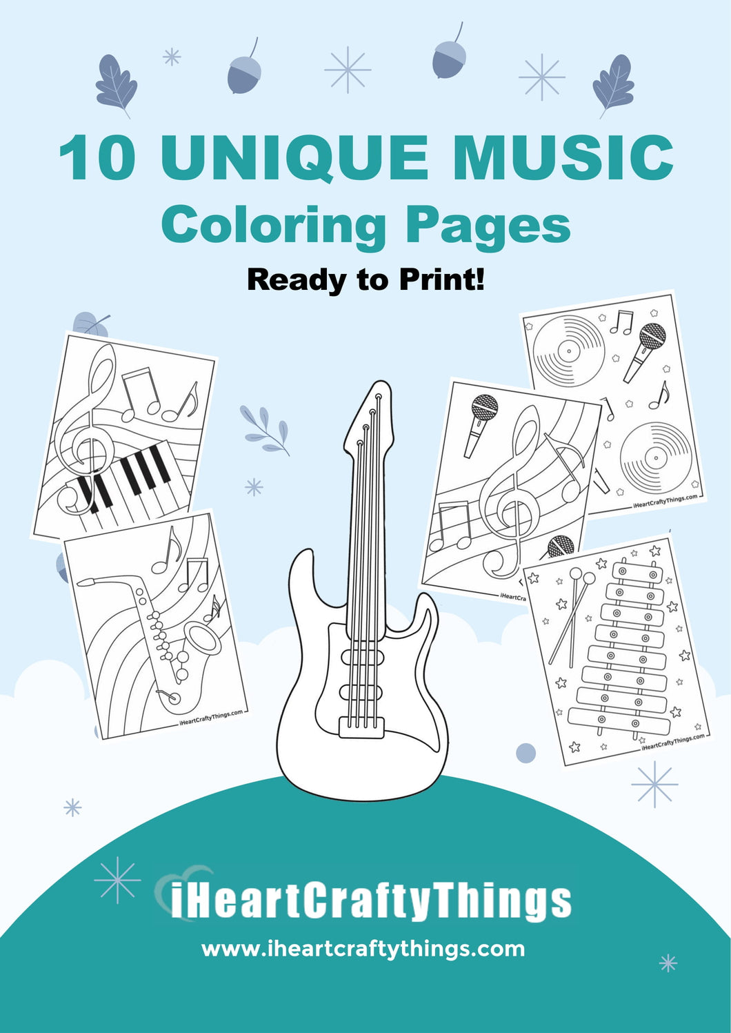 Music coloring pages â i heart crafty things