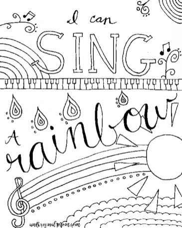 Free printable music coloring pages