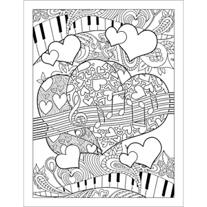 I love music coloring book cool music themed coloring book for adults for relaxation and stress relief