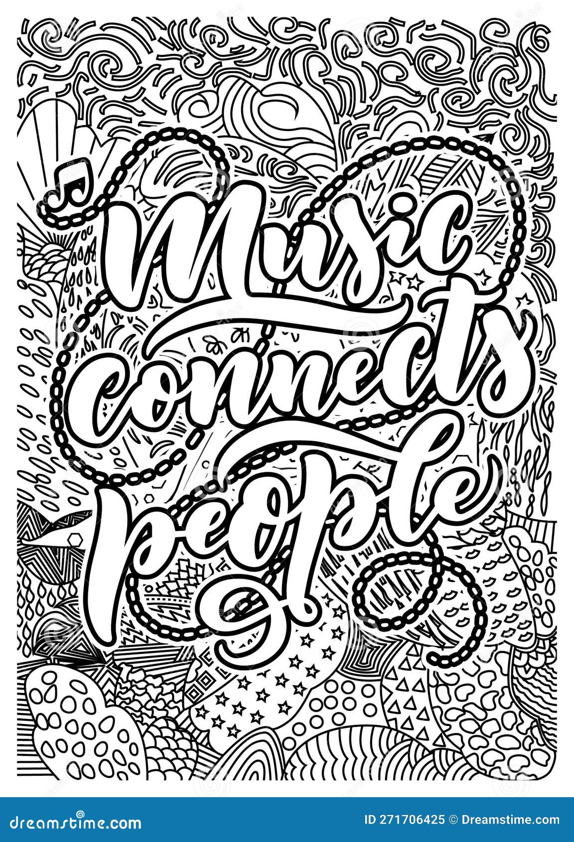 Country music inspirational quote coloring pages for adults country music coloring page design stock illustration