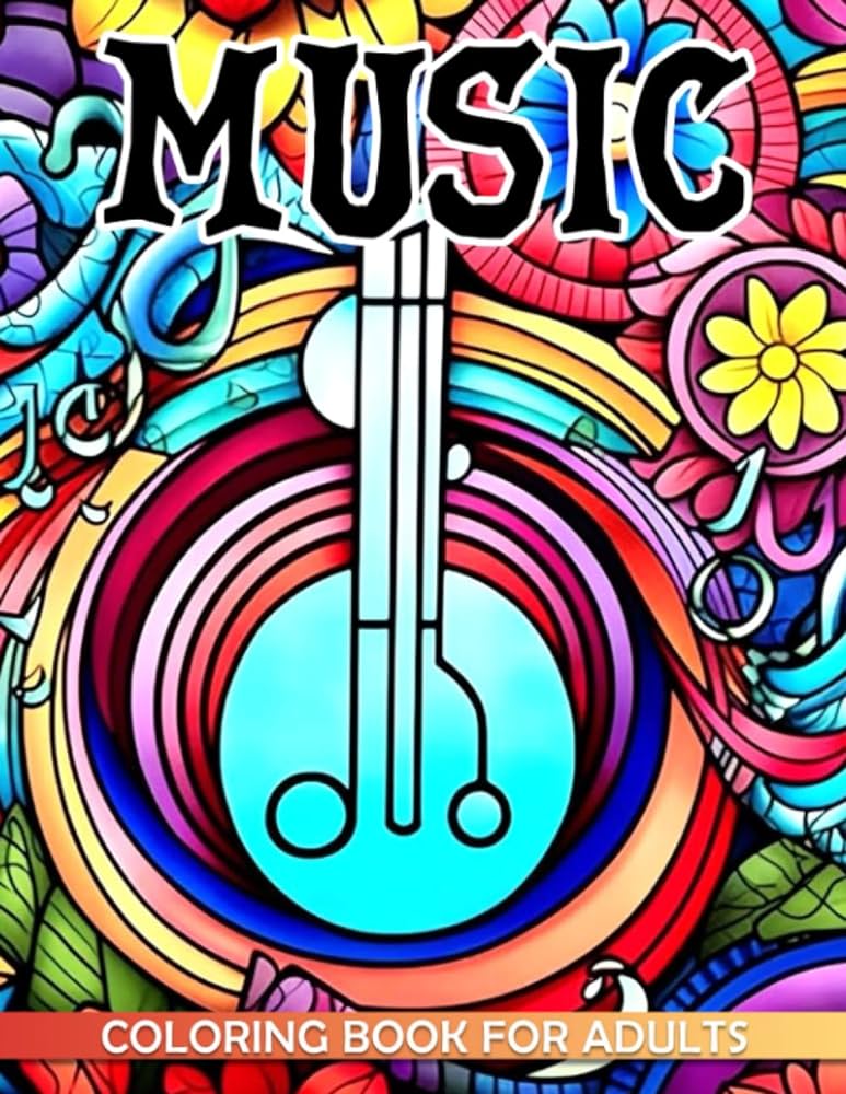Music for adults coloring book relaxing music coloring pages with super cool musicians guitar piano and more illustrations zentangle style to color and relax mcclain tim books