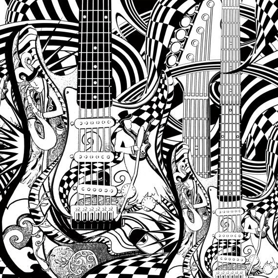 Adult coloring page printable music coloring page music