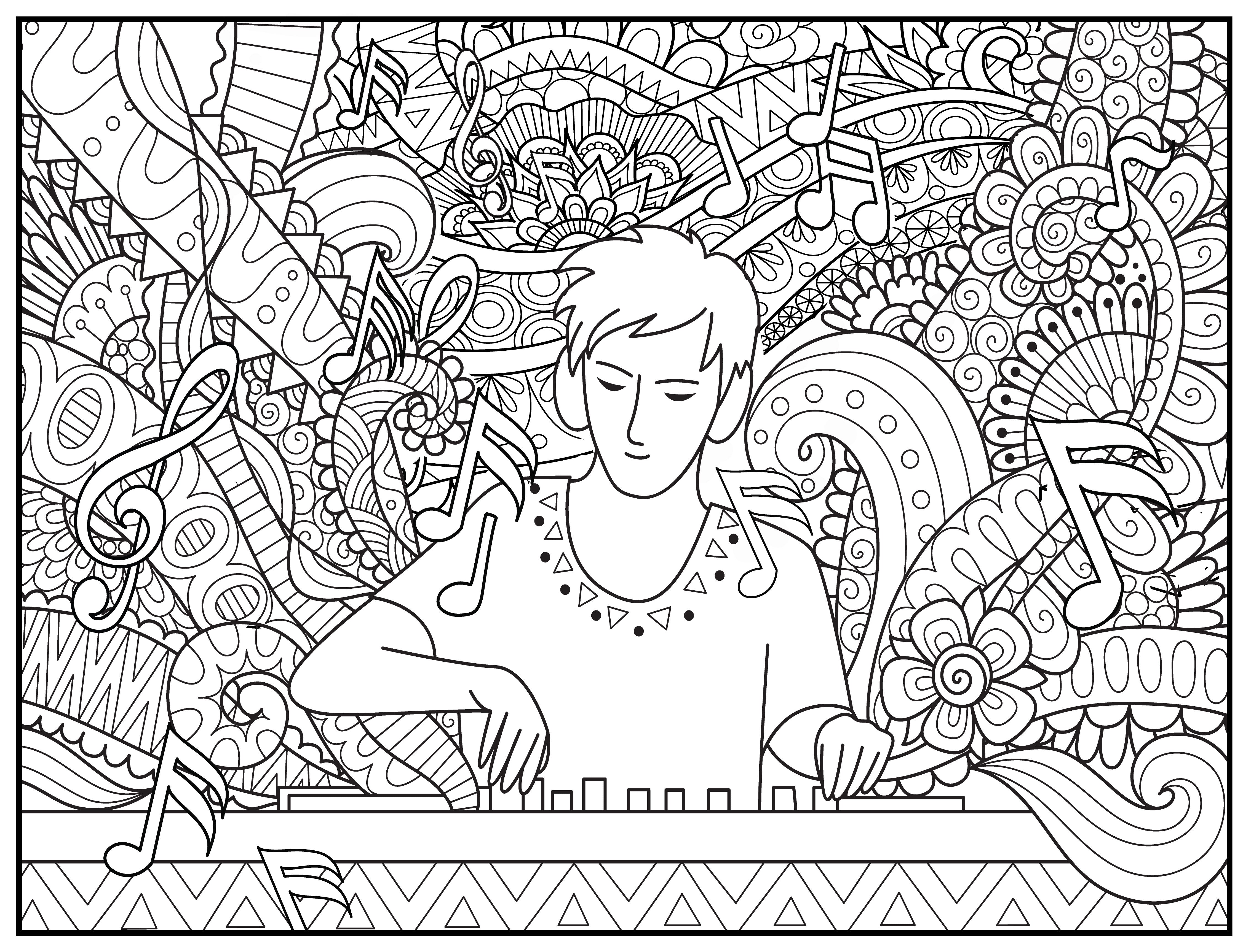 Music man personalized giant coloring poster x â debbie lynn