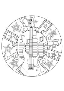 Music coloring pages for adults kids