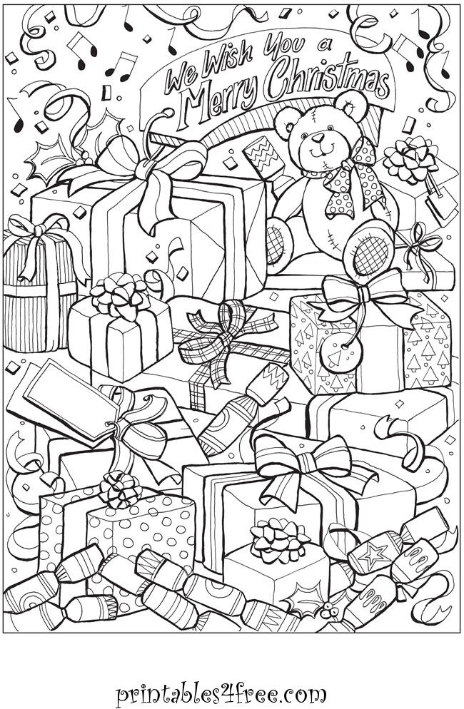 Adult christmas coloring pages with music sheets