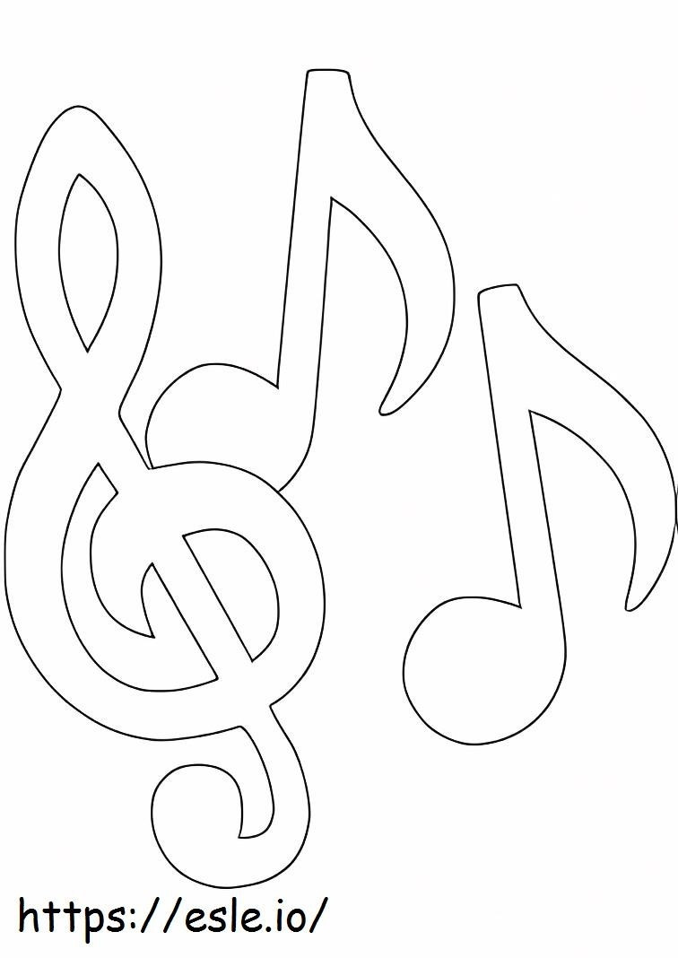 Perfect musical note coloring page