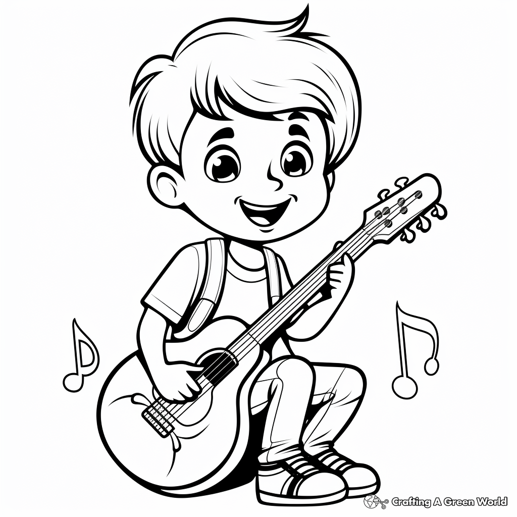 Music note coloring pages