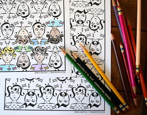 Printable music coloring pages pdf instant download music note coloring pages music education music student