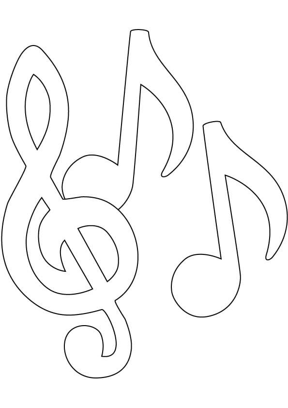Music notes coloring pages