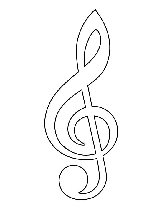 Printable treble clef template stencils printables string art patterns quilling patterns