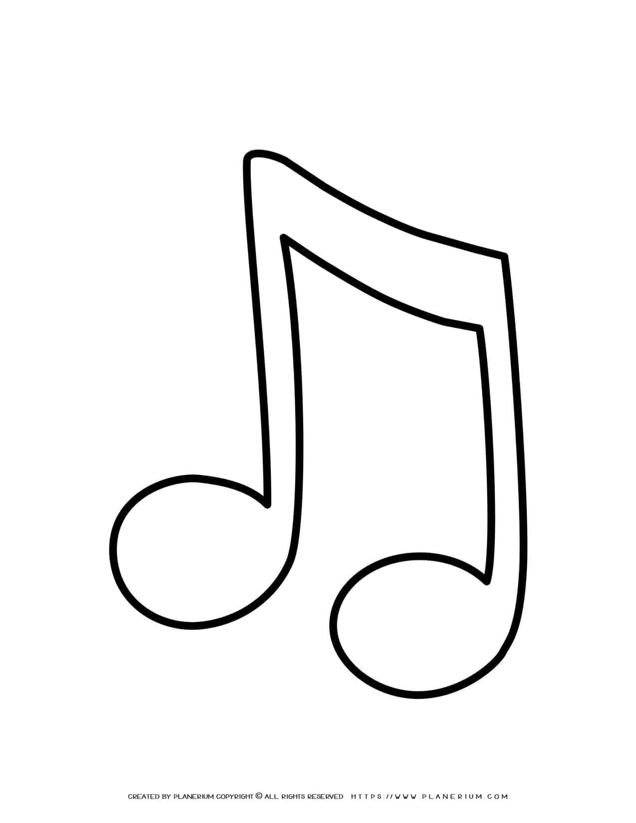 Music note outline