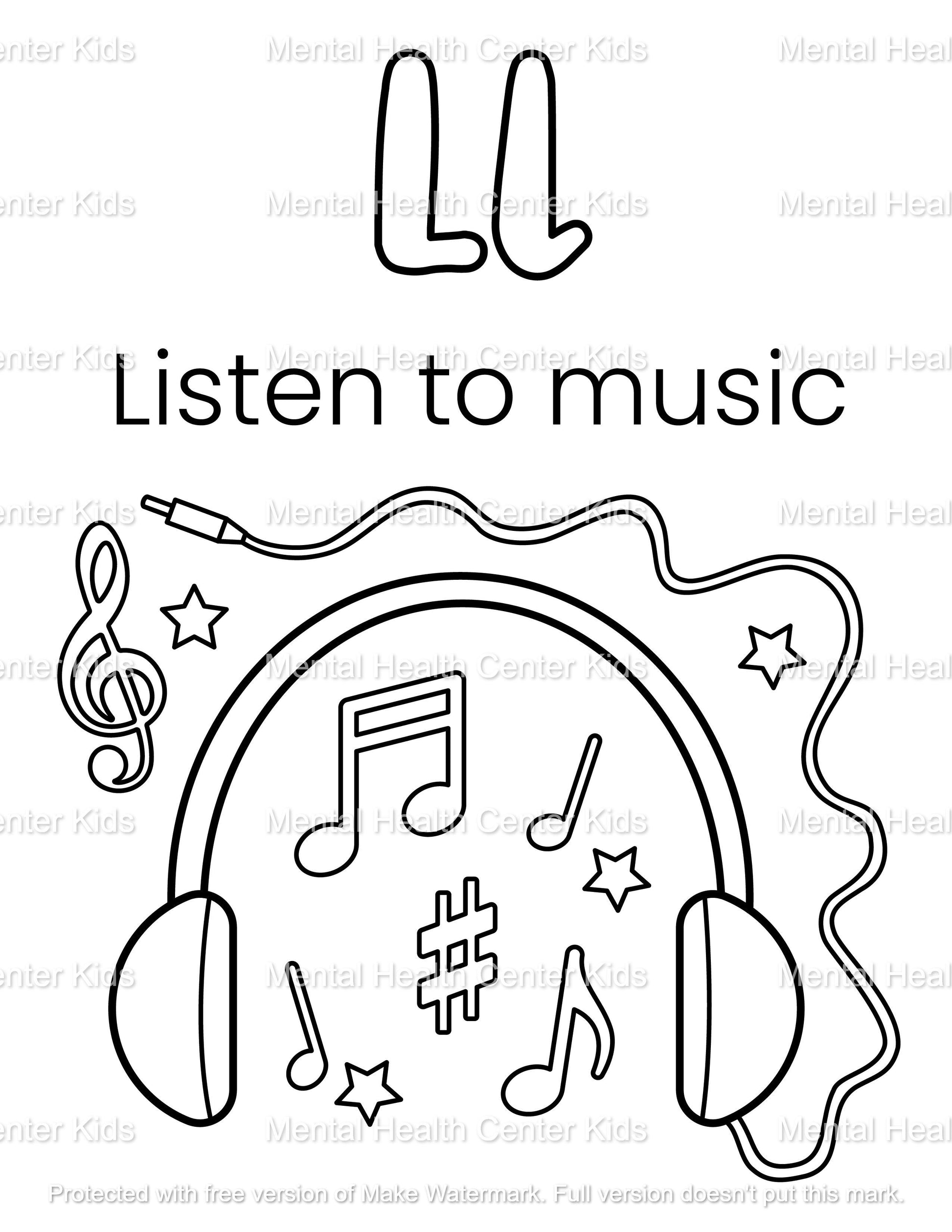 Alphabet coloring book â mental health center kids