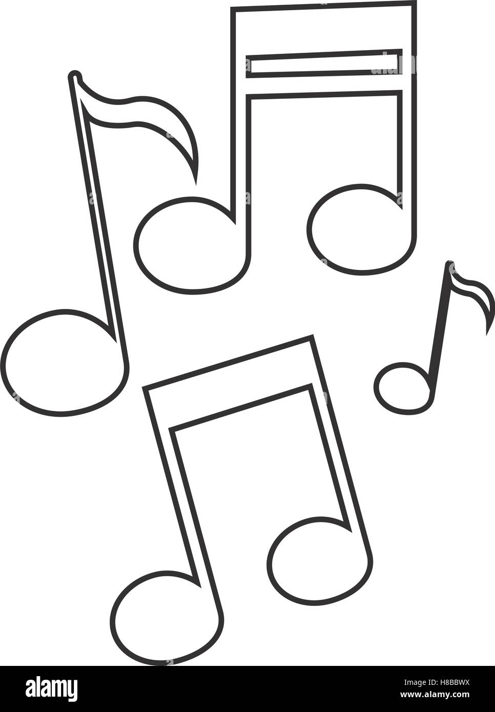Creative music note abstract vector hi