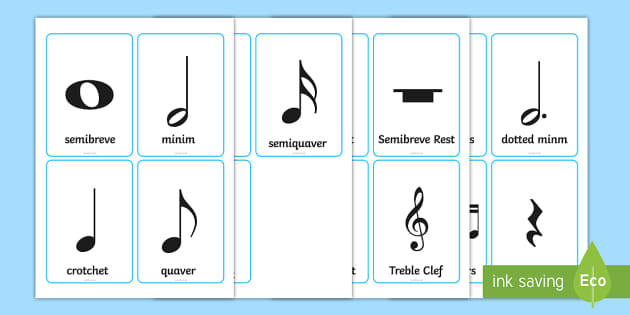 Music notes images music notes cards teacher made