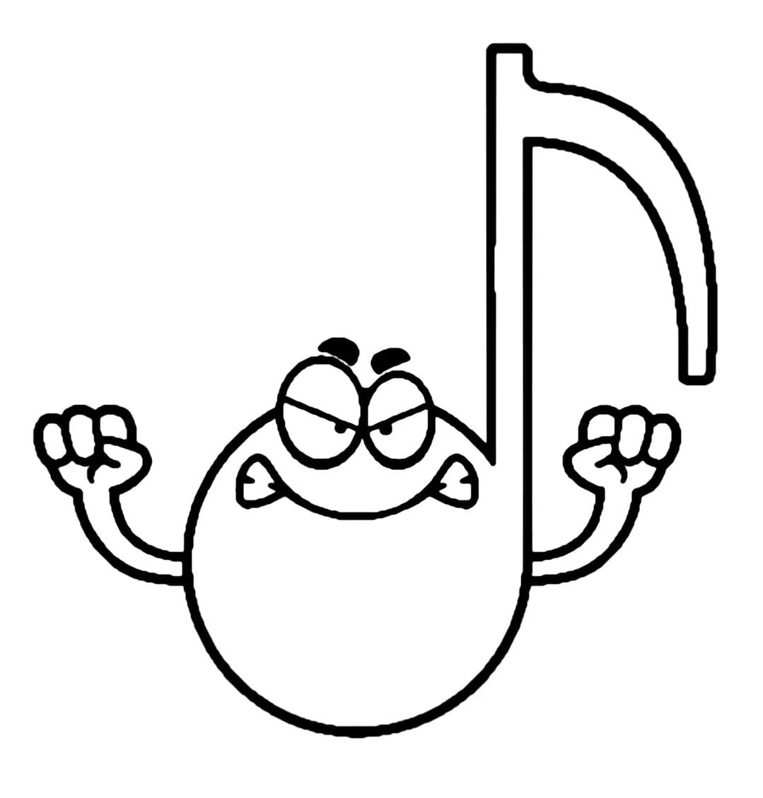 Music notes coloring pages