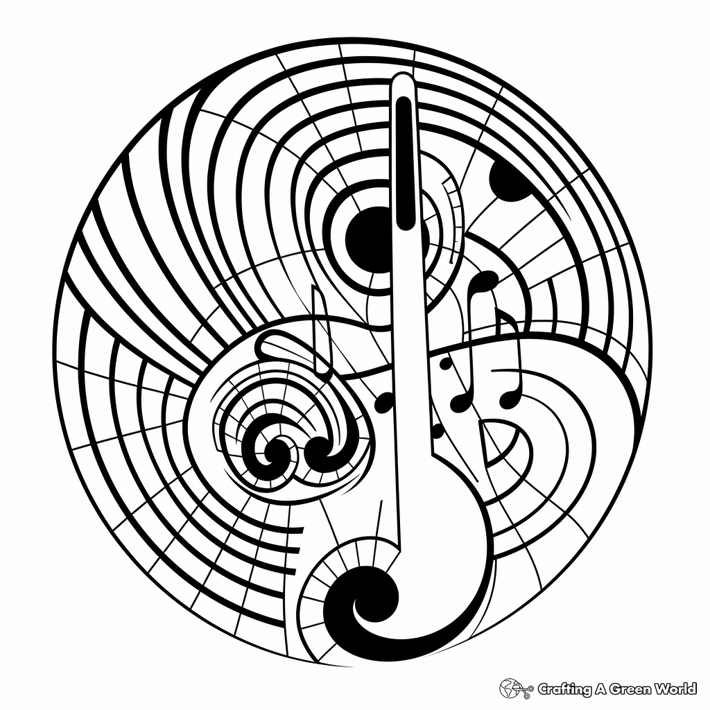 Music note coloring pages