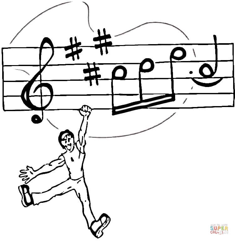 Holding on musical notes coloring page free printable coloring pages