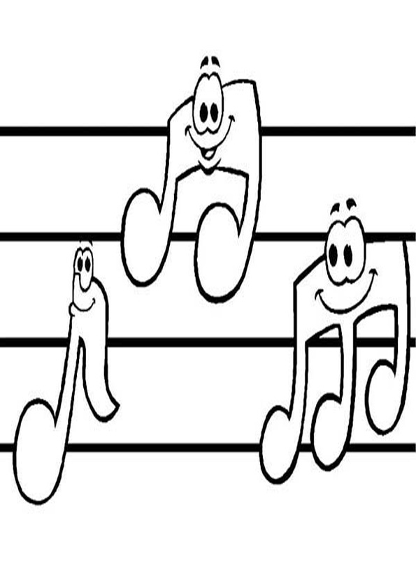 Coloring pages music notes coloring page