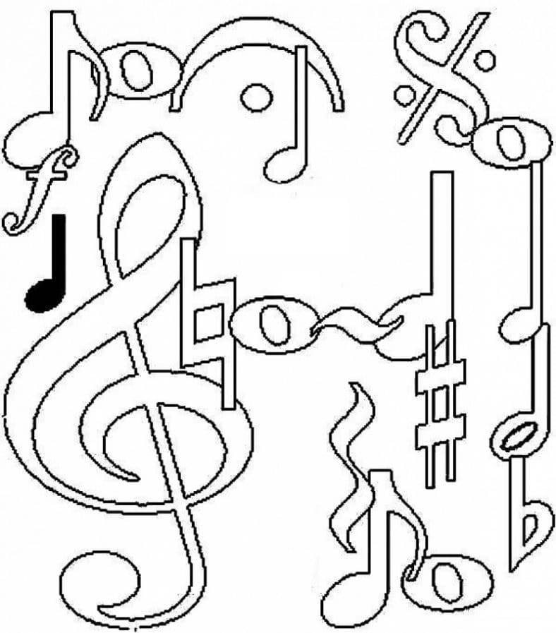 Music coloring pages pictures free printable