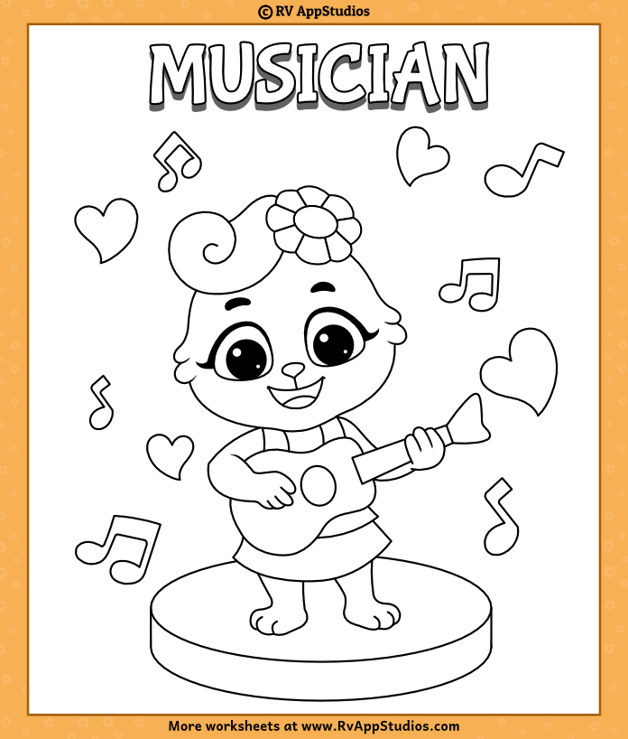 Musician coloring page music coloring pages